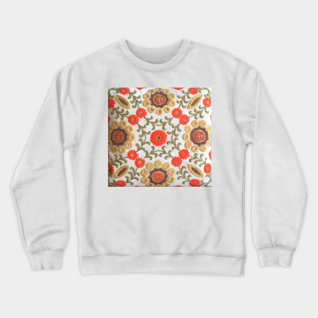 Vintage floral embroidery Crewneck Sweatshirt by ghjura